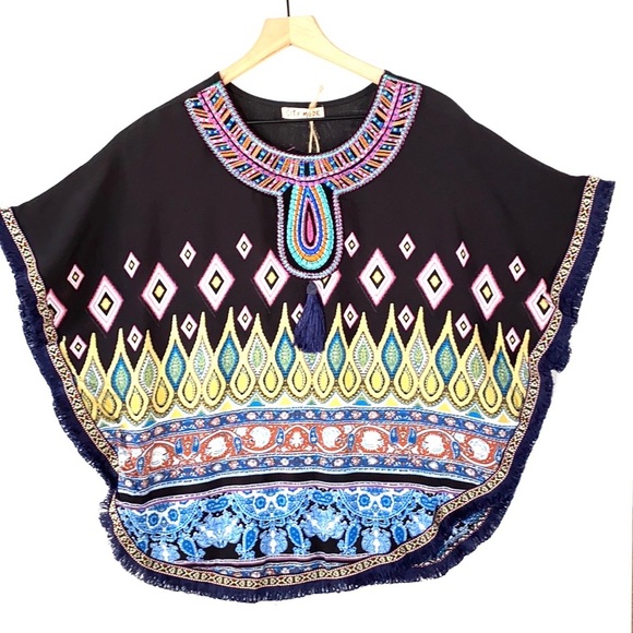 City Mode Aztec printed kimono, NWT, Size M - Picture 1 of 9